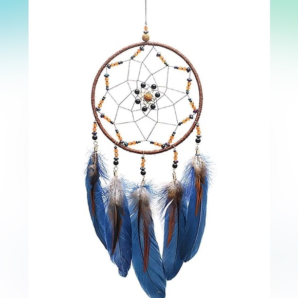 Blue Feather Dreamcatcher Wall Decor - Picture 1 of 4